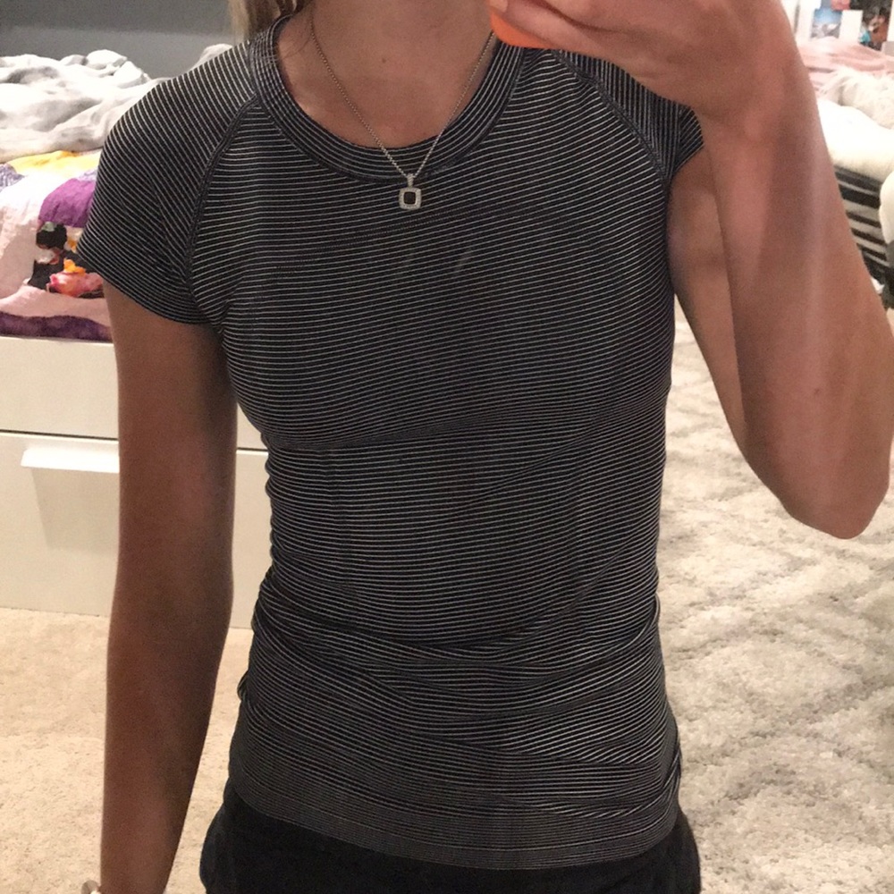 Striped Swiftly Tech Short Sleeve Crew